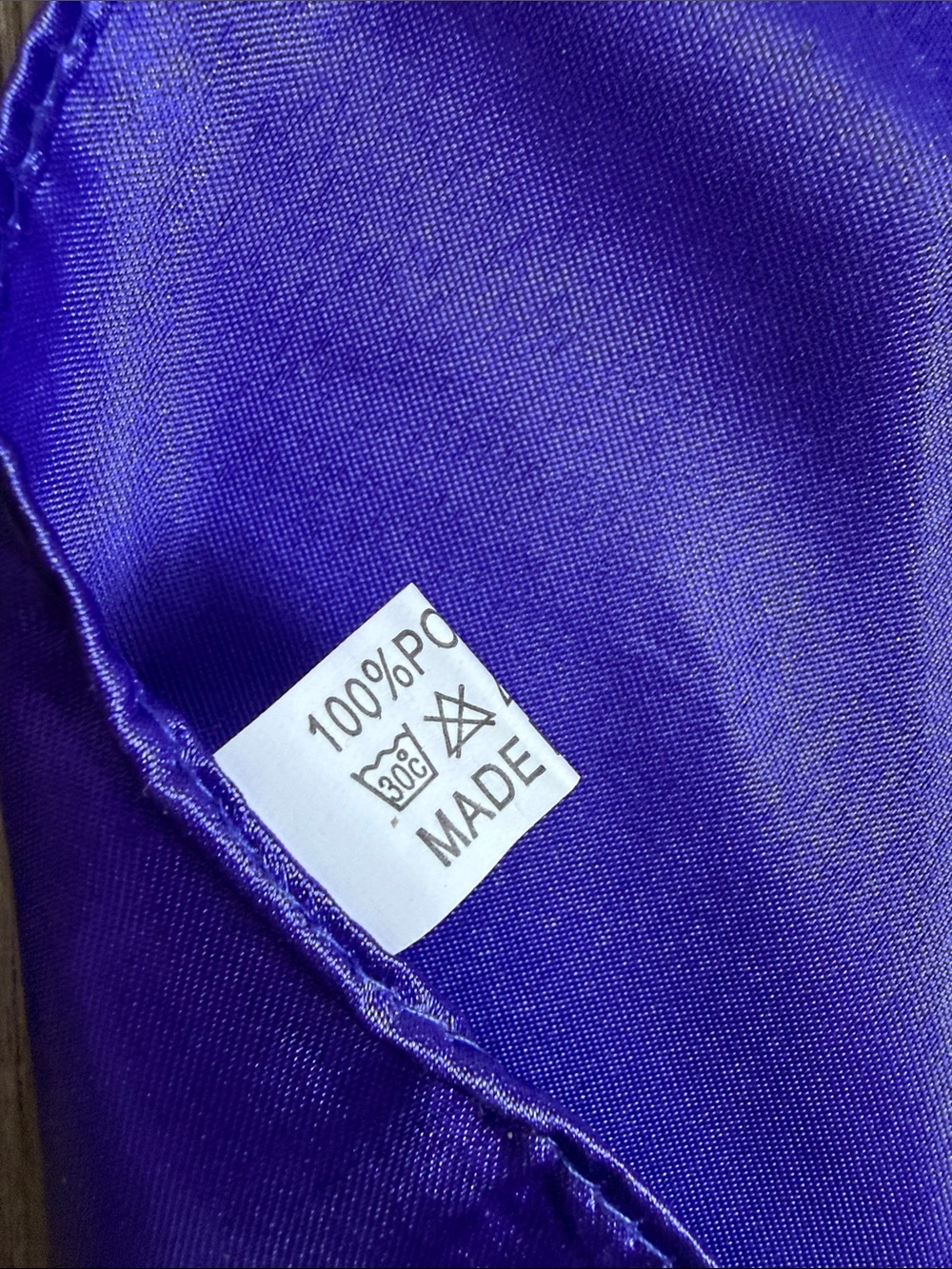 Blue Polyester Scarf - Picture 4 of 4